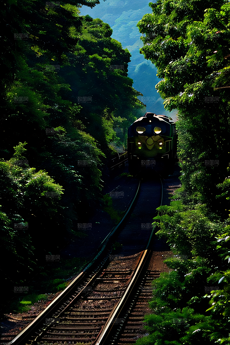 壮丽山川飞驰列车