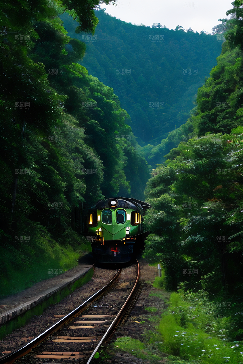 壮丽山川飞驰列车