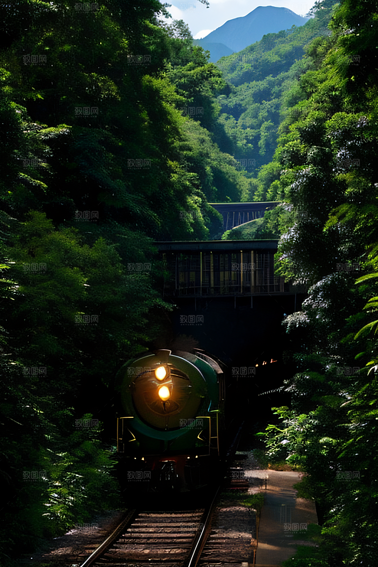 壮丽山川飞驰列车