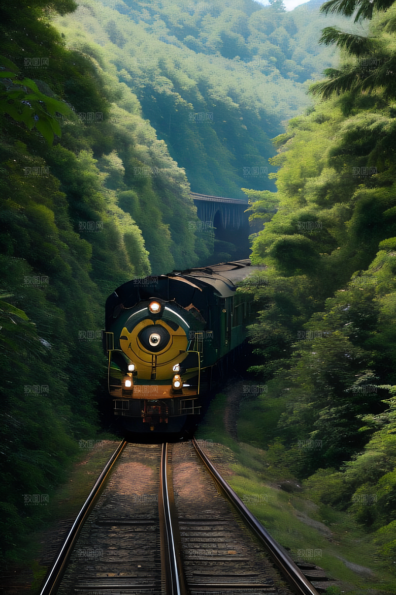 壮丽山川飞驰列车