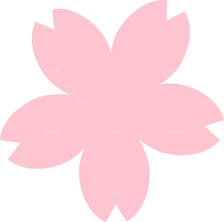 日式水彩卡通可爱儿童樱花便签卡片手账元素