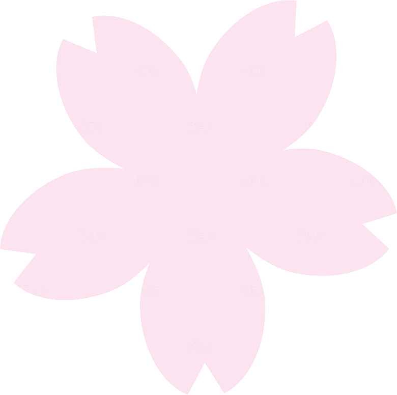 日式水彩卡通可爱儿童樱花便签卡片手账