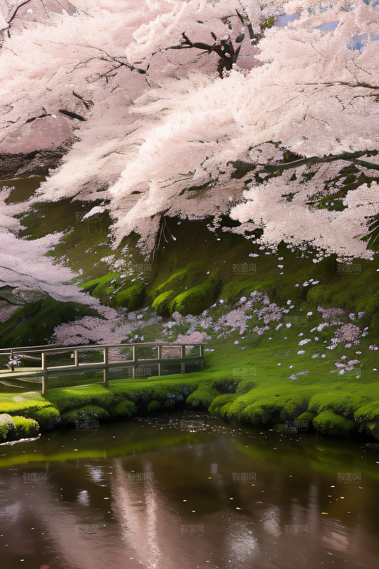 梦幻中的樱花仙境