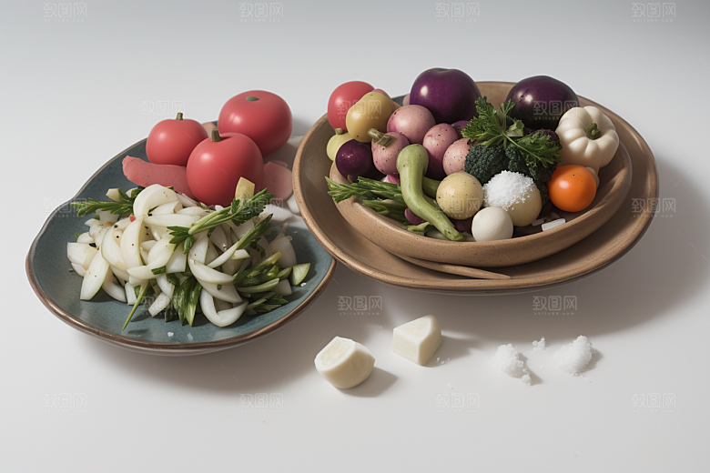 盐与蔬菜别样的视觉享受