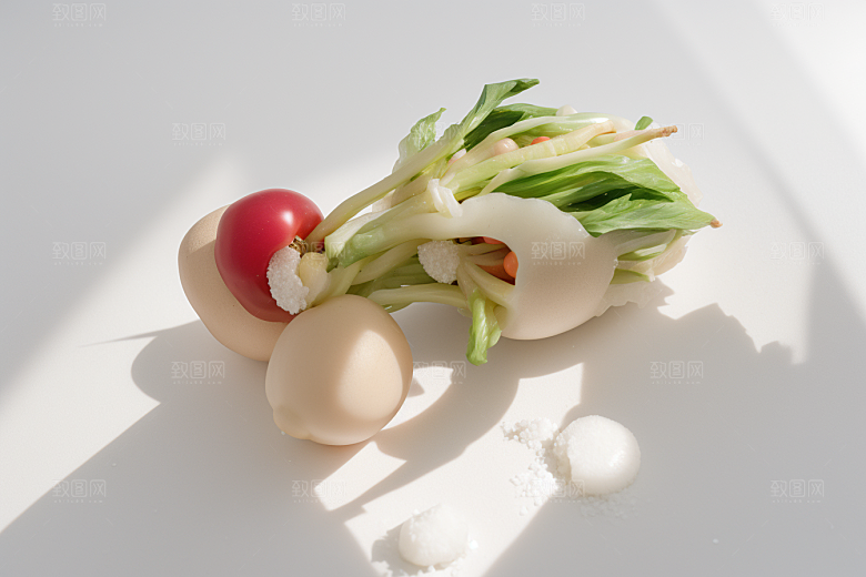 盐与蔬菜别样的视觉享受