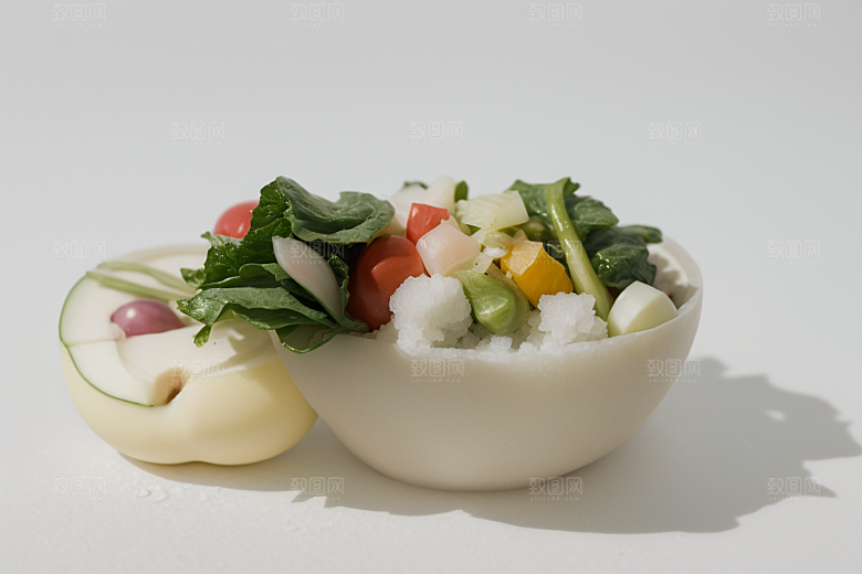 盐与蔬菜别样的视觉享受