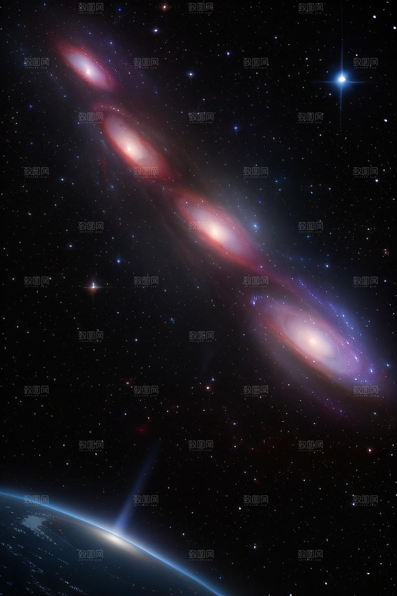宇宙幻景超现实主义宇宙插画风格