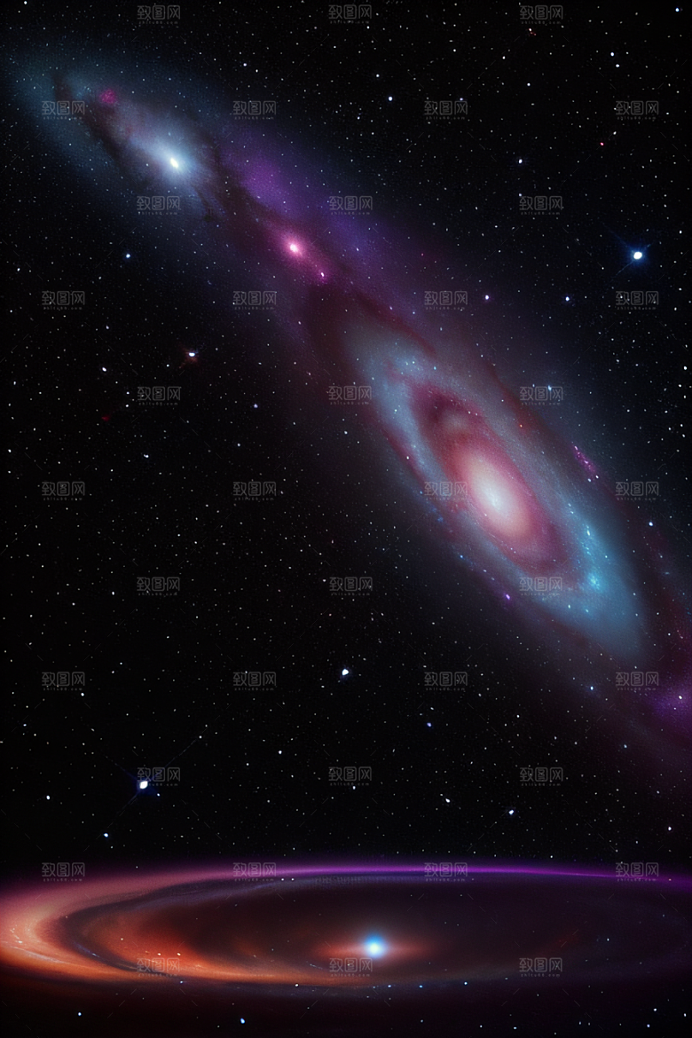 天体舞蹈宇宙幻境绘画风格