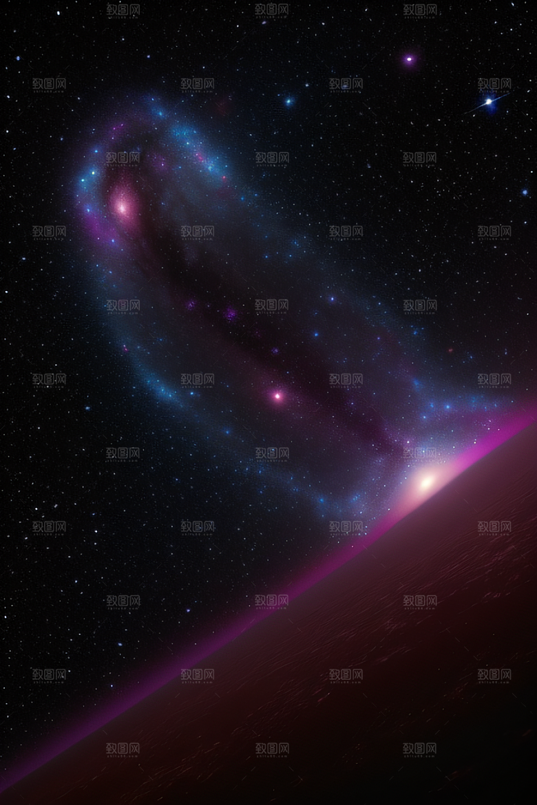 天体舞蹈宇宙幻境绘画风格