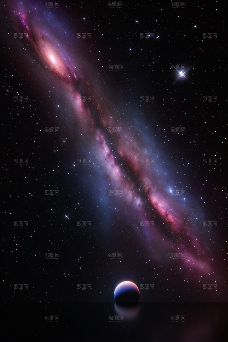 宇宙奥秘宇宙奇遇插画风格