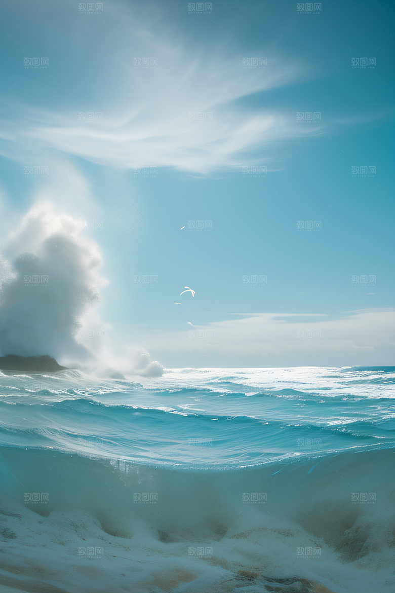 海洋奇幻曲海洋元素交织的梦幻画面