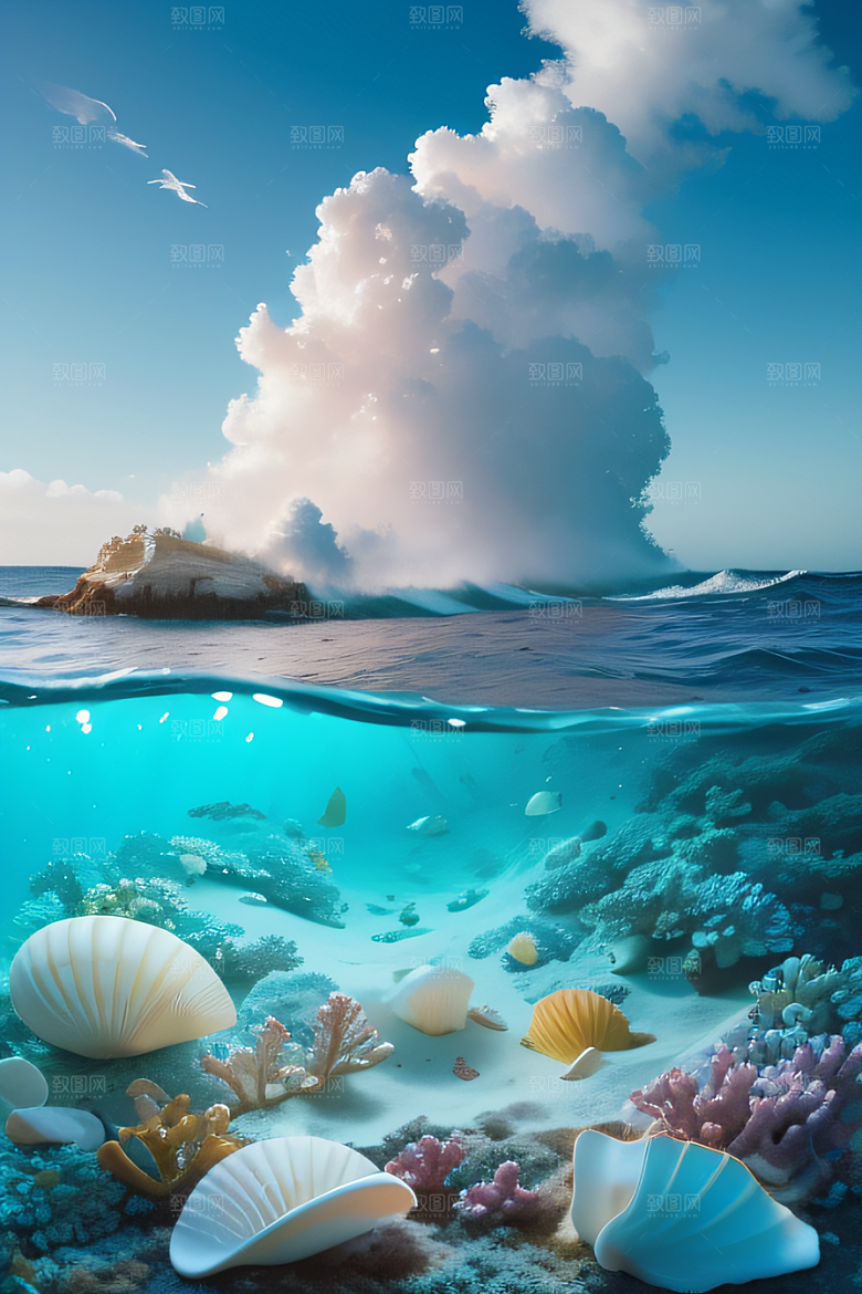 蓝色的诱惑宛如画中的海洋世界