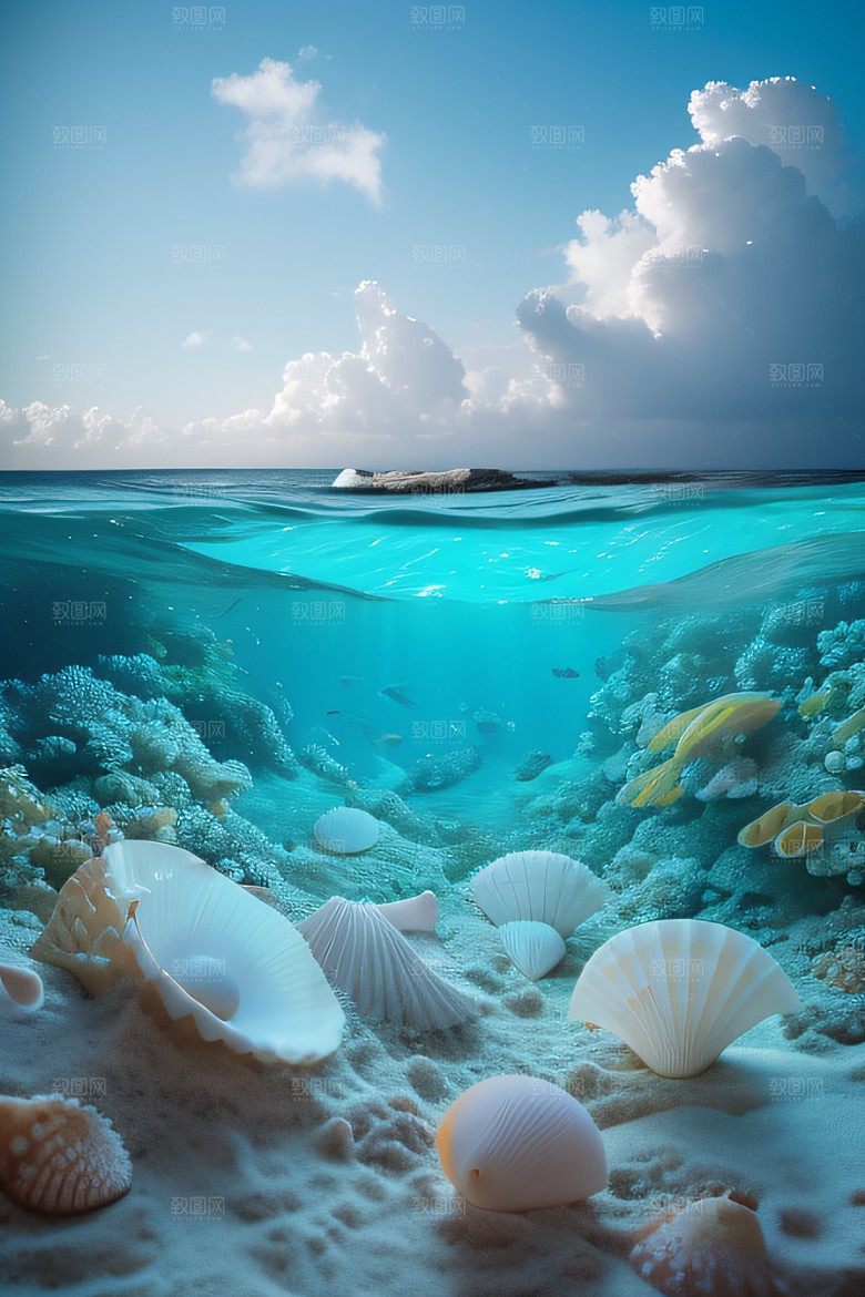 蓝色的诱惑宛如画中的海洋世界