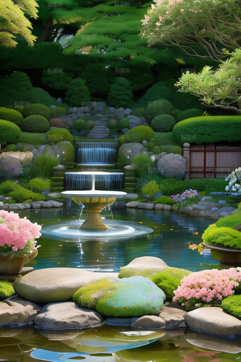 迷人的花园艺术的创作