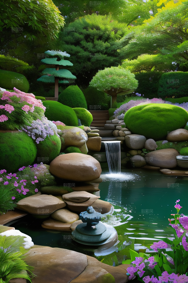 迷人的花园艺术的创作