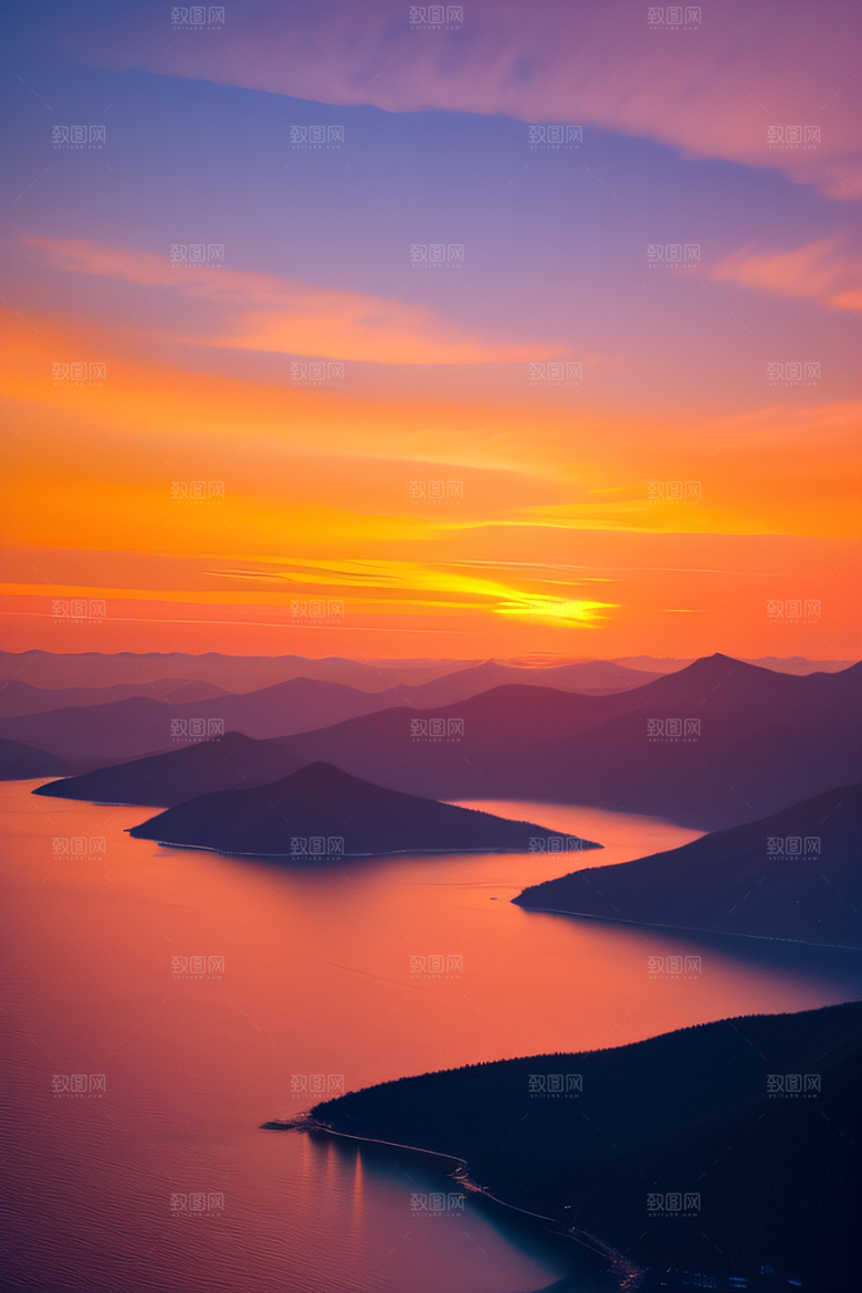 自然的魅力山脉的宁静之美