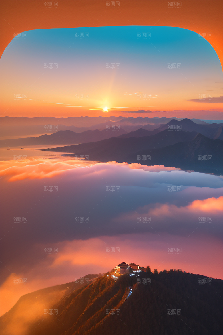 自然的魅力山脉的宁静之美