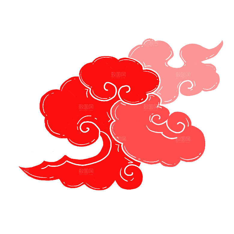 古典传统云纹线条边框装饰图案PNG素材