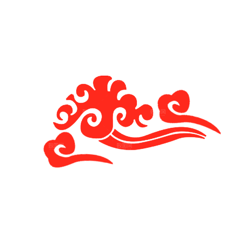 古典传统云纹线条边框装饰图案PNG