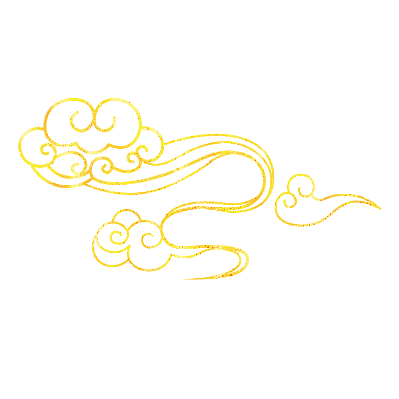古典传统云纹线条边框装饰图案PNG