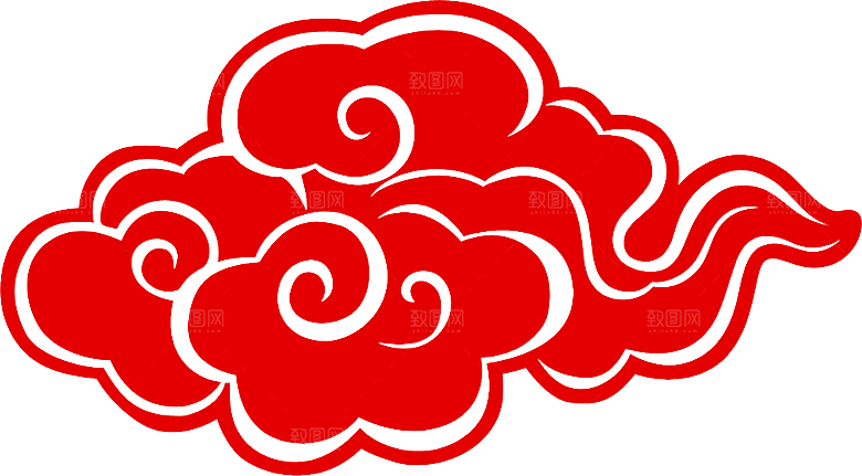 古典传统云纹线条边框装饰图案PNG