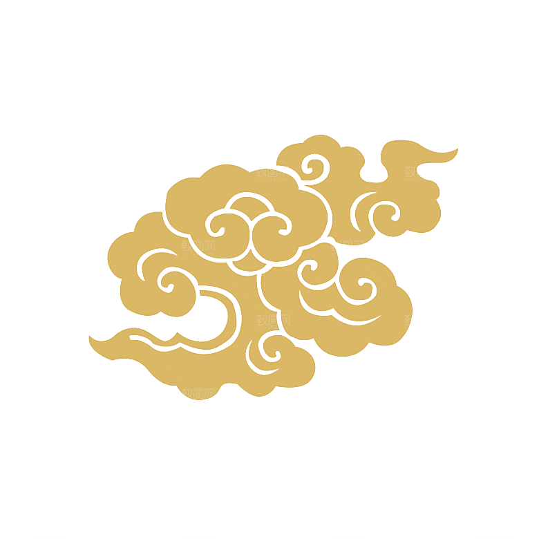 古典传统云纹线条边框装饰图案PNG素材