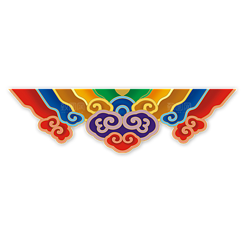 古典传统云纹线条边框装饰图案PNG