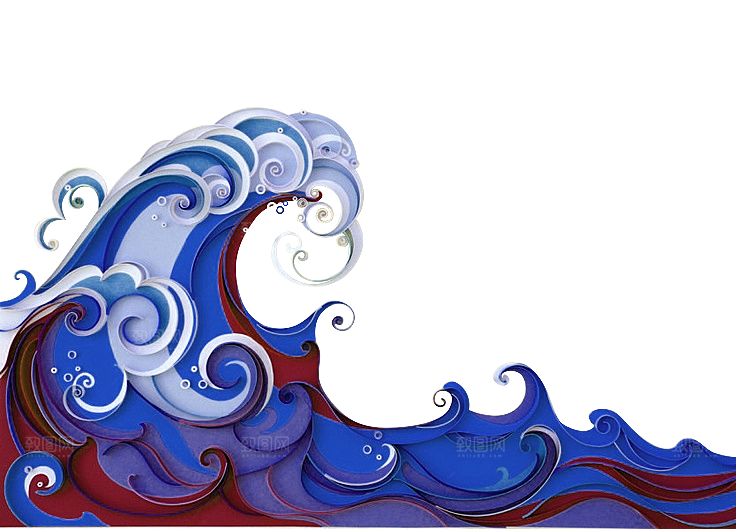古典传统云纹线条边框装饰图案PNG