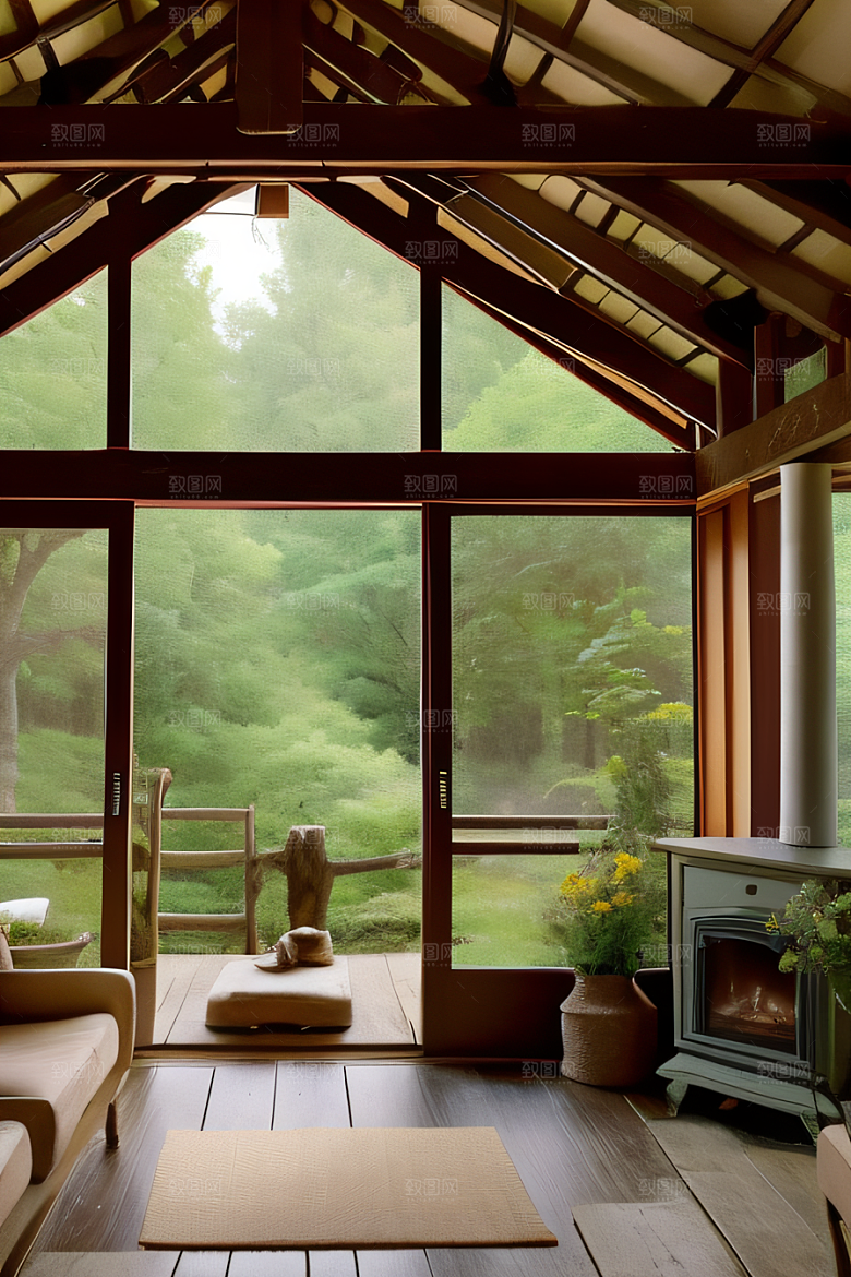 宁静小屋与自然之美