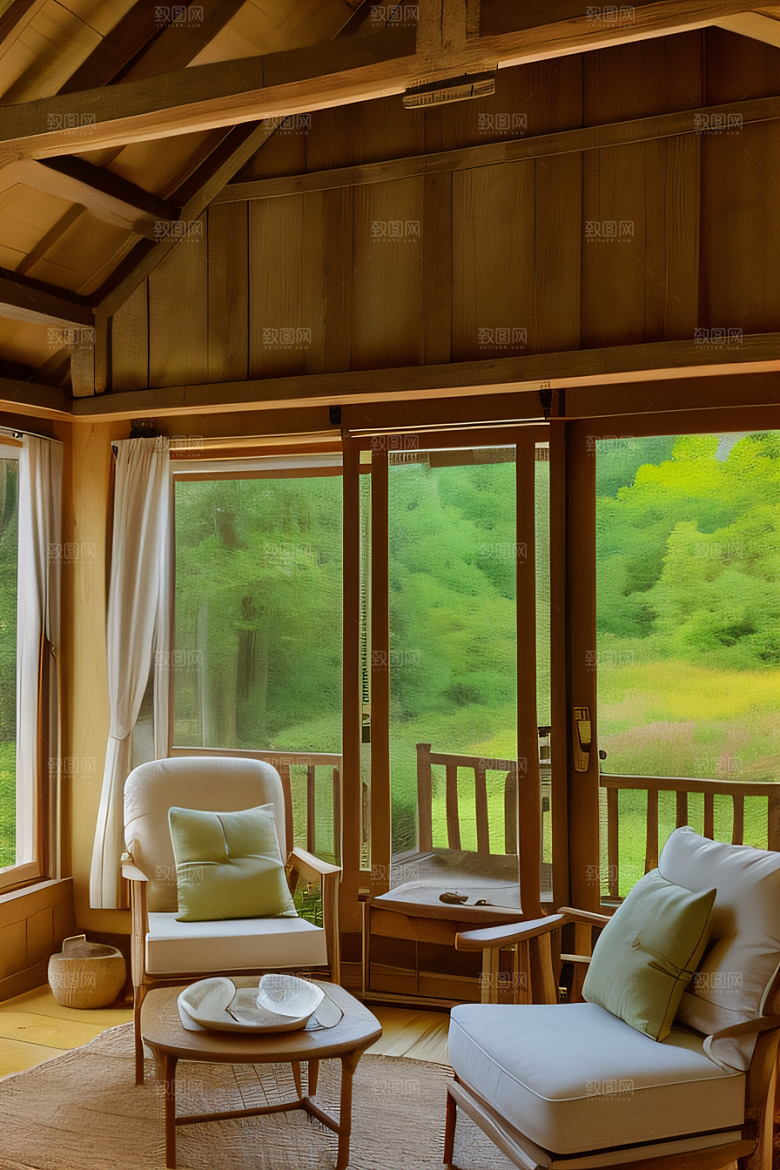 宁静小屋与自然之美