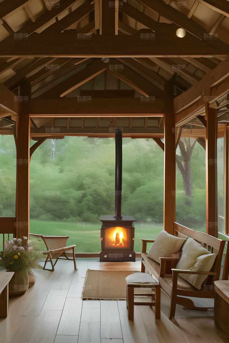 宁静小屋与自然之美