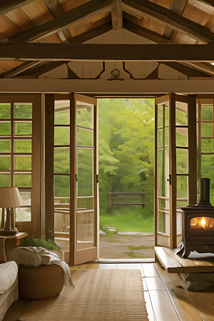 宁静小屋与自然之美