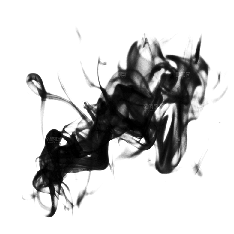 中国风古风水墨烟雾雾气云雾浓烟素材元素