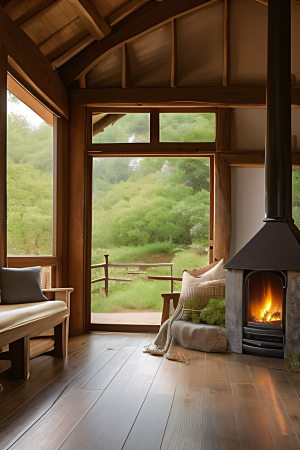宁静小屋与自然之美