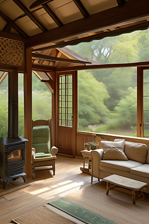 乡居宜居宁静小屋中的舒适人居