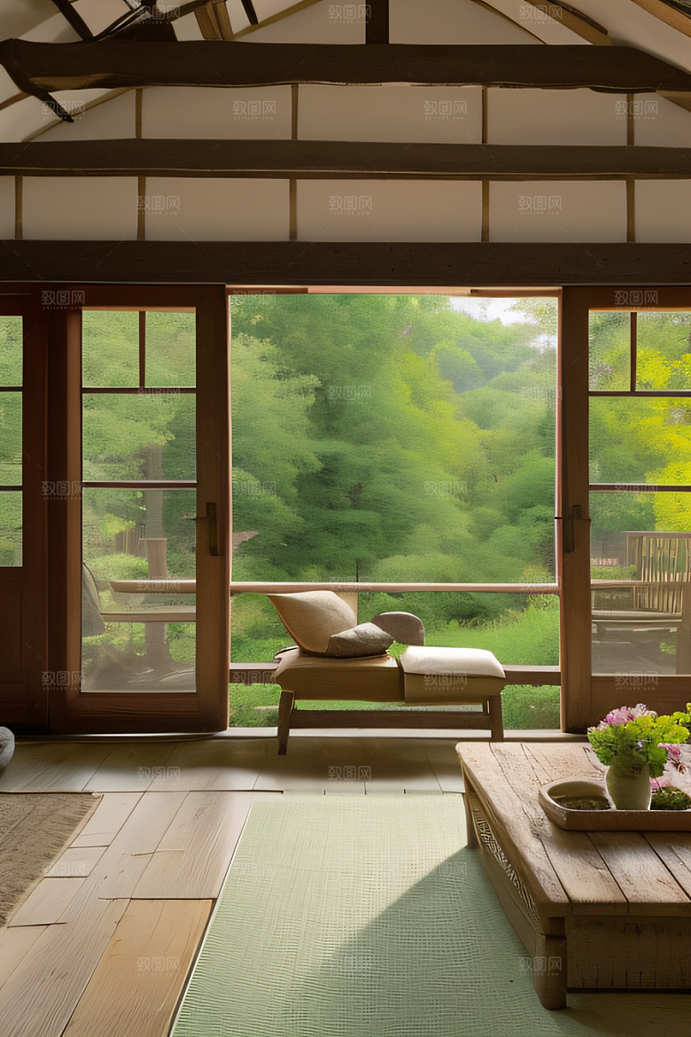 乡村小屋宁静恬静的田园避风港