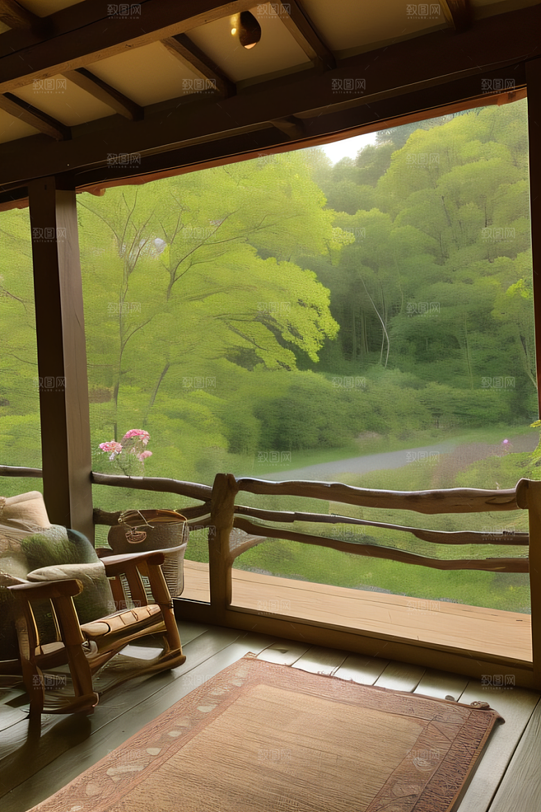 乡村小屋宁静恬静的田园避风港