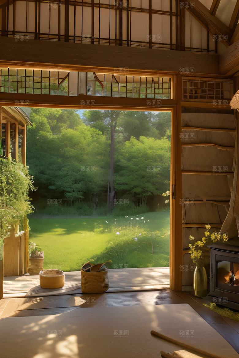宁静小屋的柔和色调