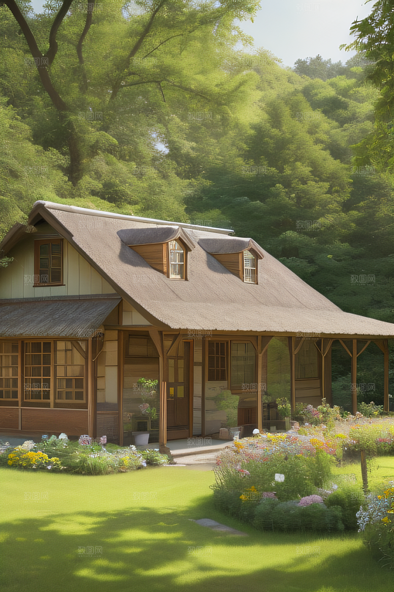 宁静小屋的柔和色调