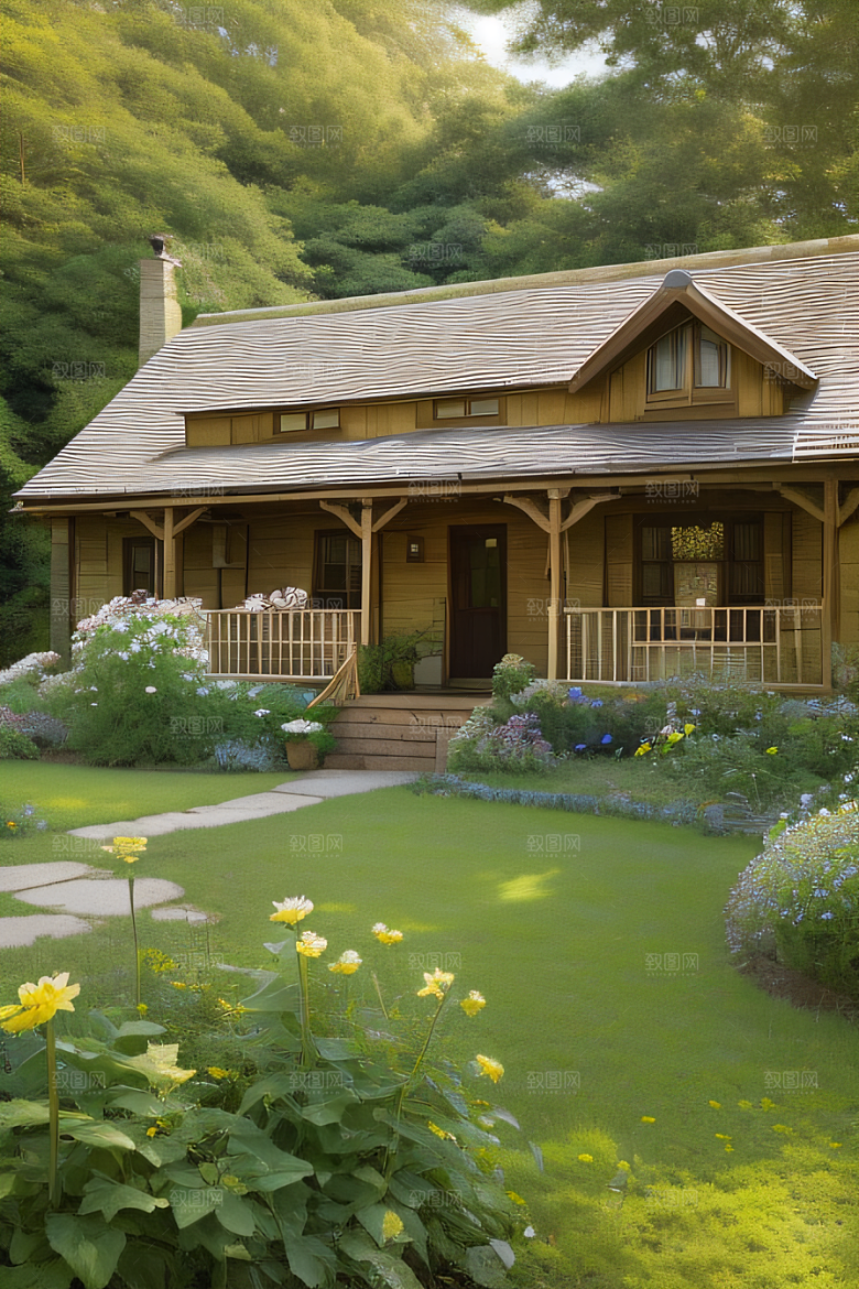 宁静小屋的柔和色调