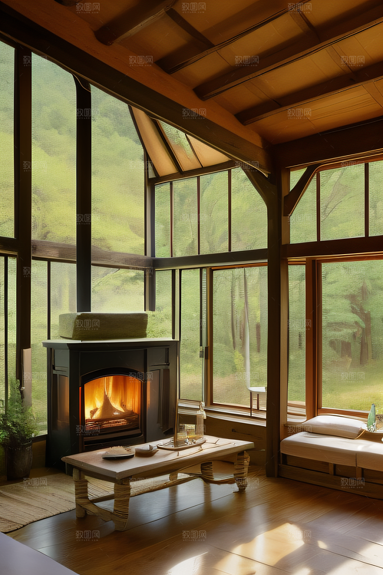 宁静小屋的柔和色调