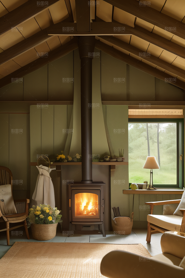 宁静小屋与自然之美