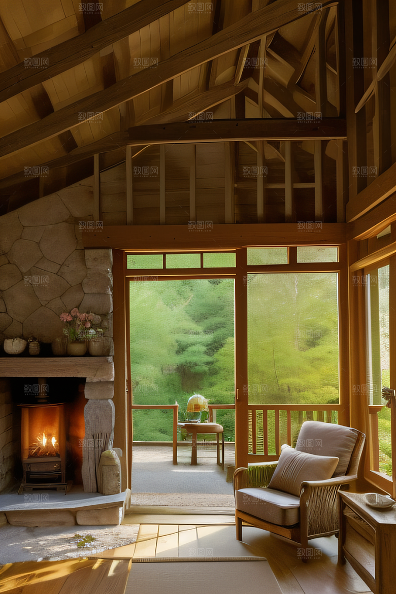 宁静小屋与自然之美