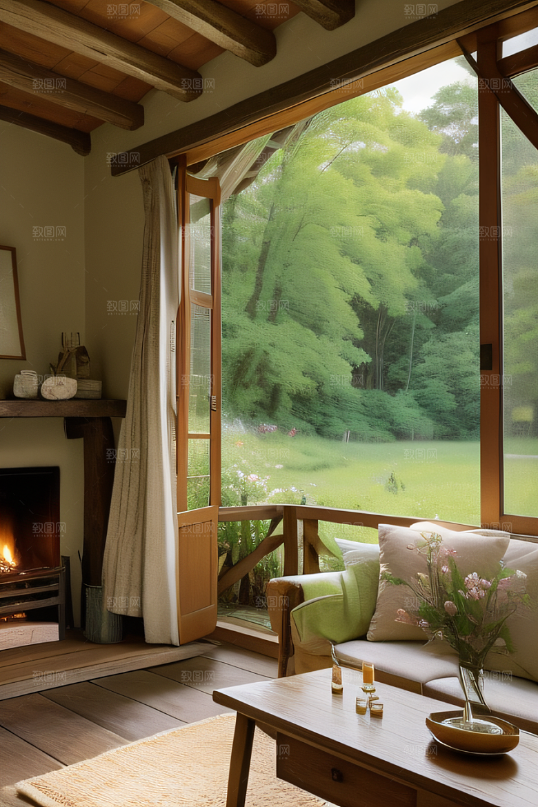 宁静小屋与自然之美