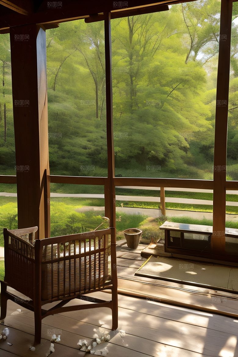 宁静乡居乡村小屋中的宜人风光