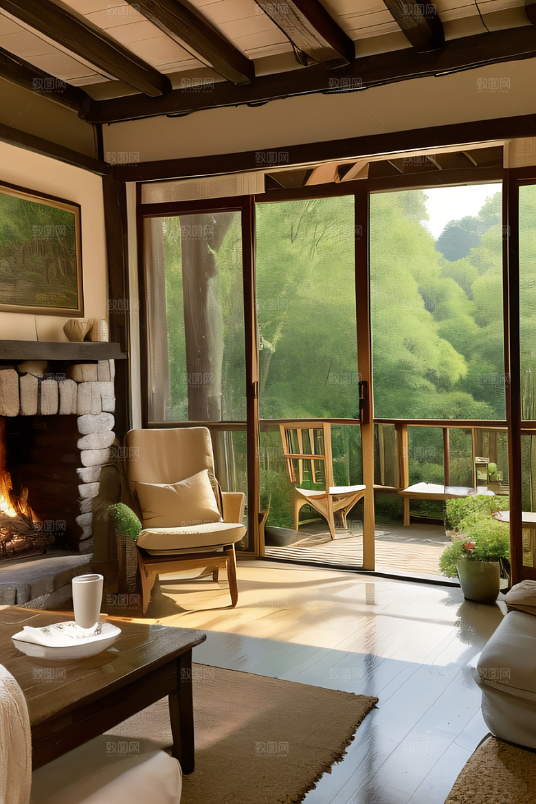 乡村小屋宁静恬静的田园避风港
