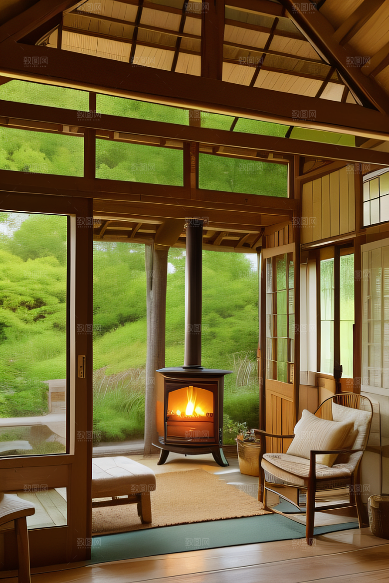 乡村小屋宁静恬静的田园避风港