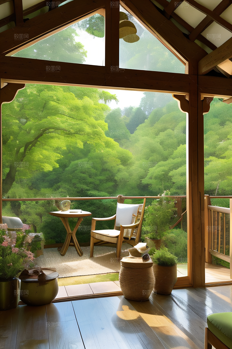 乡村小屋宁静恬静的田园避风港