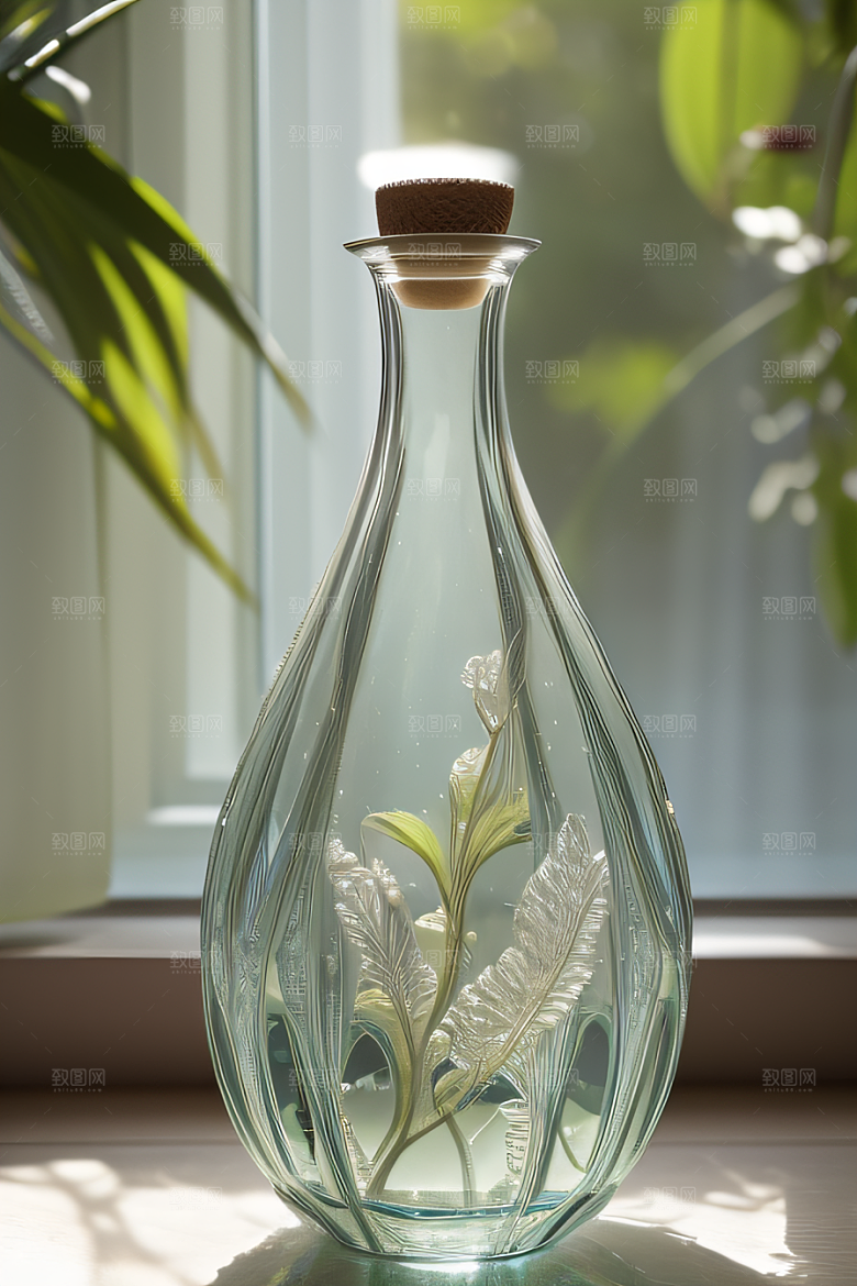 明亮的灵感玻璃瓶的细腻之美
