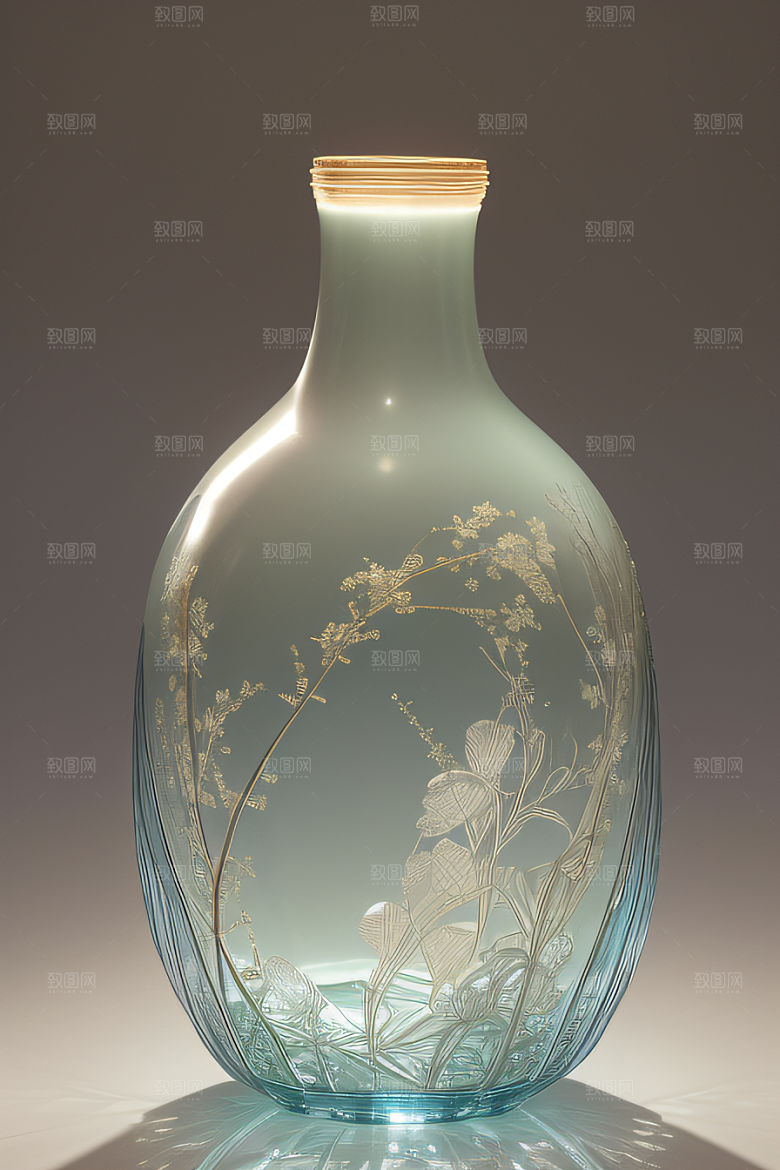 艺术之美创作的玻璃容器